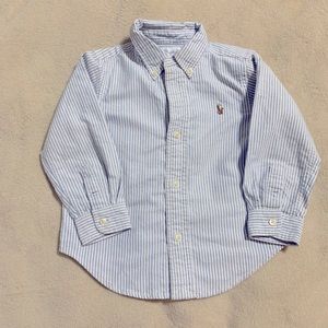 Ralph Lauren polo button stripe shirt
